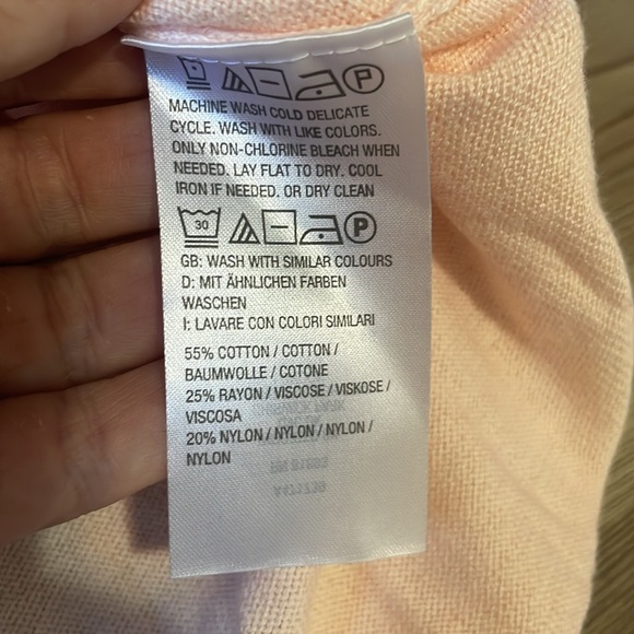 Isaac Mizrahi Drop Shoulder Sweater Contrast Piping Soft Lt pink Womens 1X NWOT - Picture 5 of 9